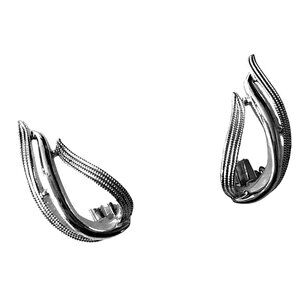 Vintage signed Sarah Coventry Earrings Jewelry| silver tone patent pending clip-